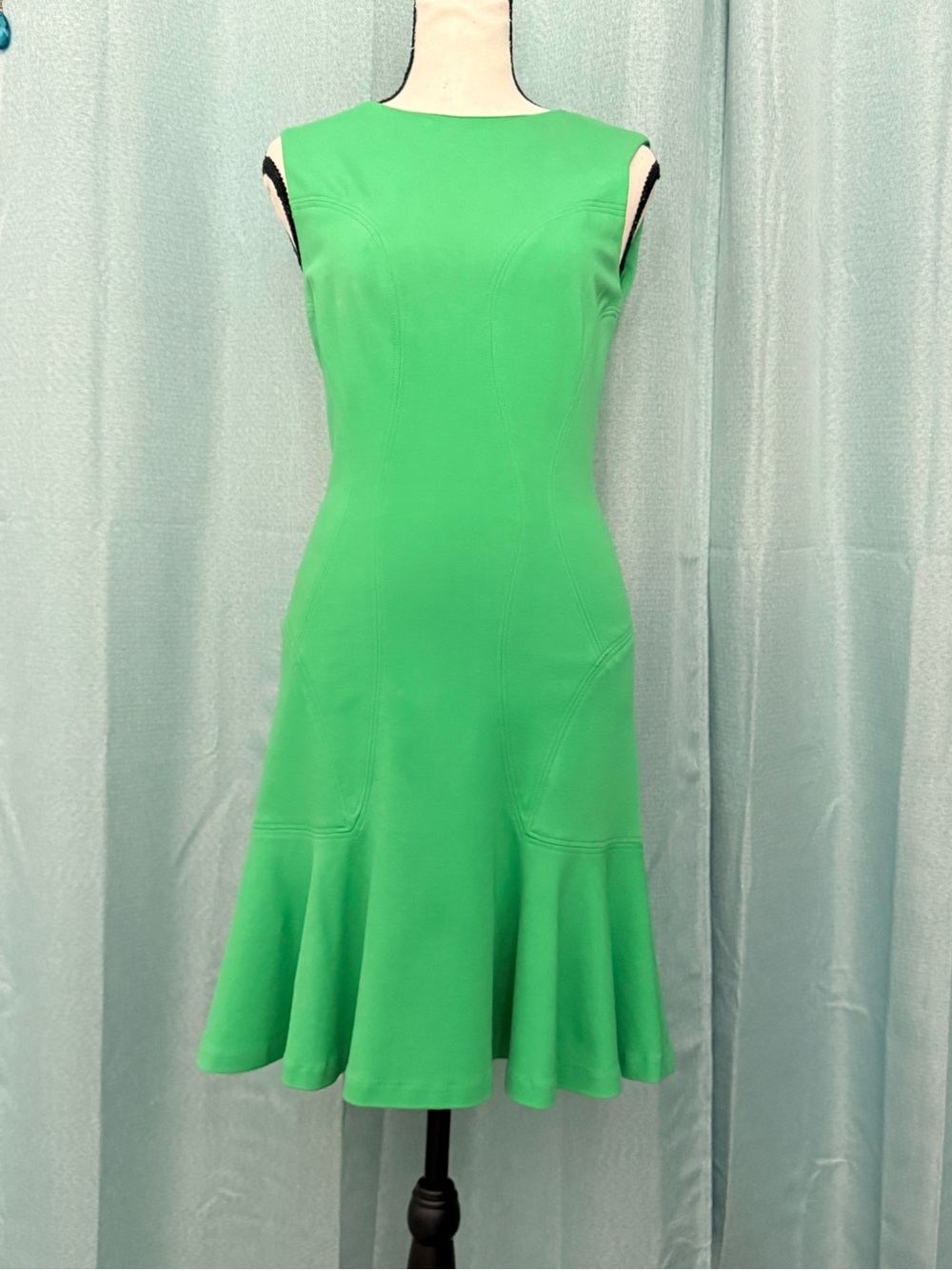 Diane von Furstenberg DVF Green Fit & Flare Dress Size 2